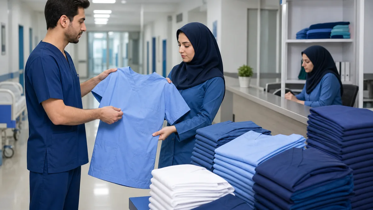پوشش بیمارستانی دوخت مقاوم با قیمت عمده